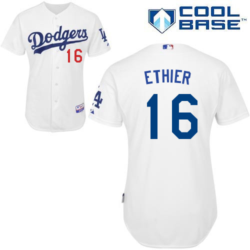 Los Angeles Dodgers#16 Ethier Majestic Authentic White Jersey Los Angeles Dodgers#16 Ethier Majestic Authentic White Jersey