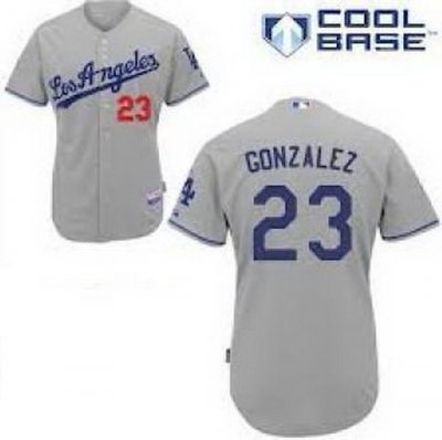 Los Angeles Dodgers 23 Adrian Gonzalez Gray Cool Base MLB Jerseys Los Angeles Dodgers 23 Adrian Gonzalez Gray Cool Base MLB Jerseys