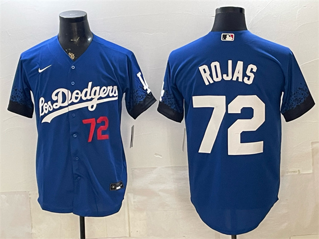 Men's Los Angeles Dodgers #72 Miguel Rojas Royal Stitched Baseball Jersey Men's Los Angeles Dodgers #72 Miguel Rojas Royal Stitched Baseball Jersey
