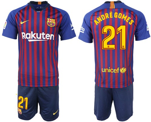 Barcelona #21 Andre Gomes Home Soccer Club Jersey
