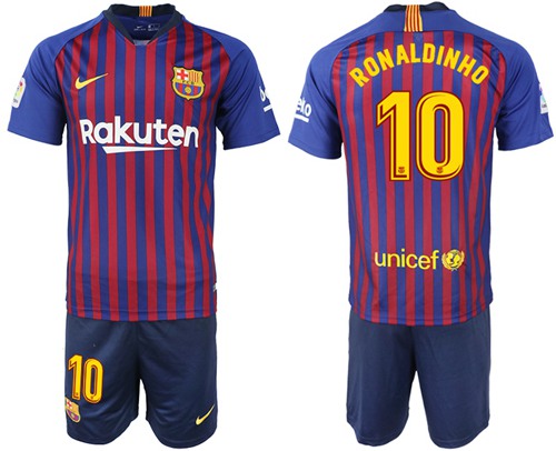 Barcelona #10 Ronaldinho Home Soccer Club Jersey Barcelona #10 Ronaldinho Home Soccer Club Jersey