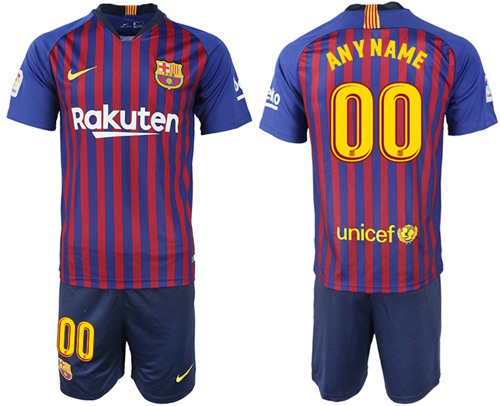 Barcelona Personalized Home Soccer Club Jersey Barcelona Personalized Home Soccer Club Jersey