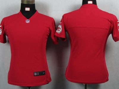 Womens NEW Kansas City Chiefs Blank Red Portrait Fashion Game Jerseys
