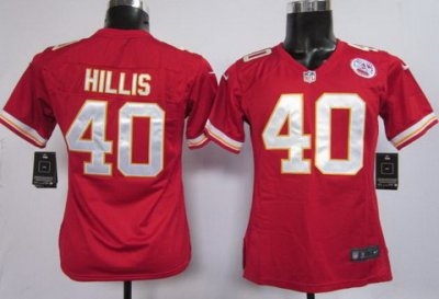 Women NEW Kansas City Chiefs 40 Peyton Hillis Red Jerseys
