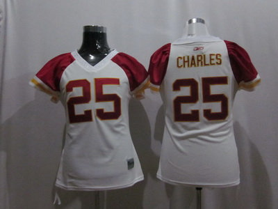 KANSAS CITY CHIEFS #25 Ch.arles WOMENS white