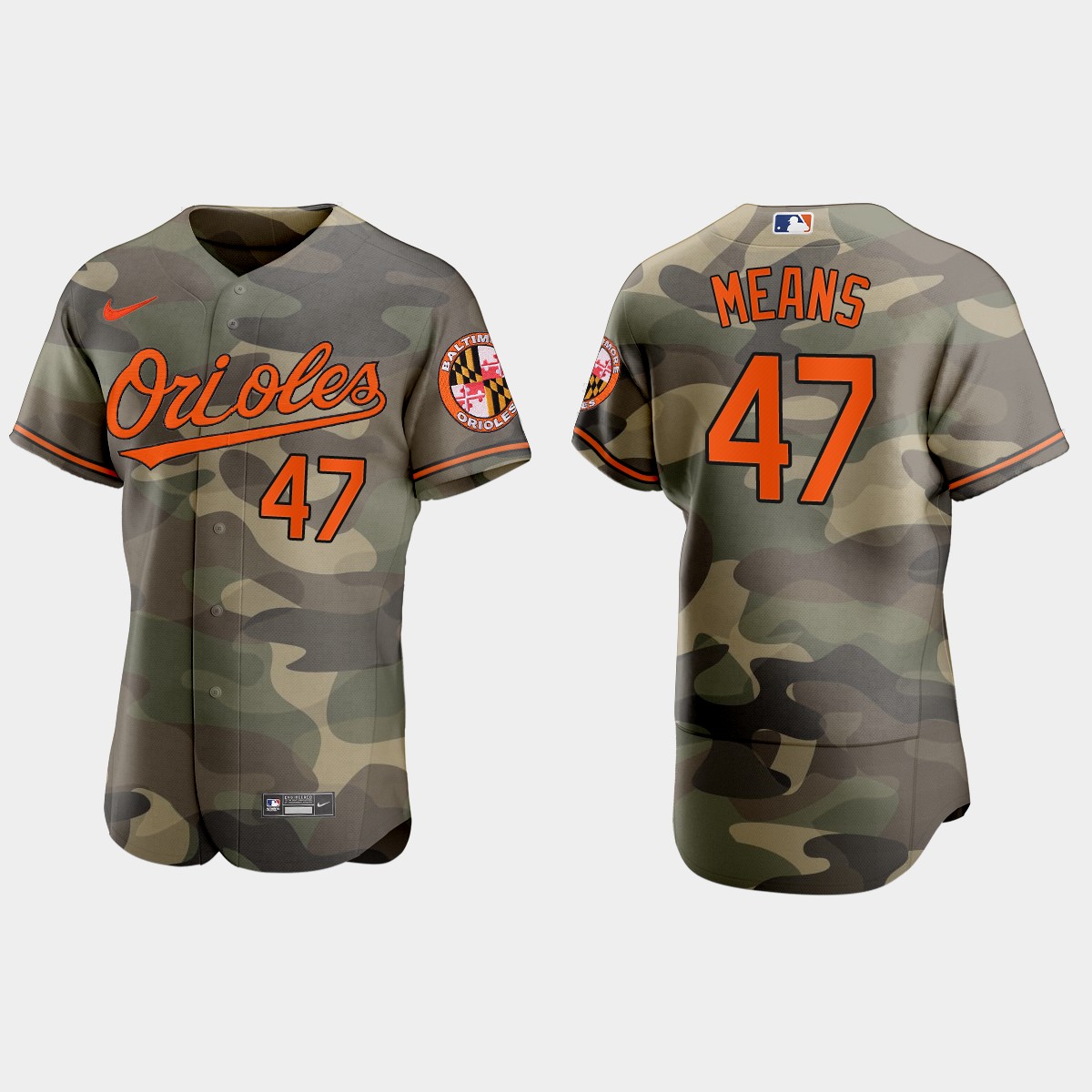Baltimore Orioles #47 John Means Men's Nike 2021 Armed Forces Day Authentic MLB Jersey -Camo Baltimore Orioles #47 John Means Men's Nike 2021 Armed Forces Day Authentic MLB Jersey -Camo