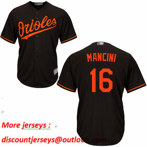 Orioles #16 Trey Mancini Black New Cool Base Stitched Baseball Jersey Orioles #16 Trey Mancini Black New Cool Base Stitched Baseball Jersey