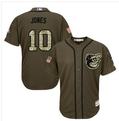Orioles #10 Adam Jones Green Salute to Service Stitched MLB Jersey Orioles #10 Adam Jones Green Salute to Service Stitched MLB Jersey