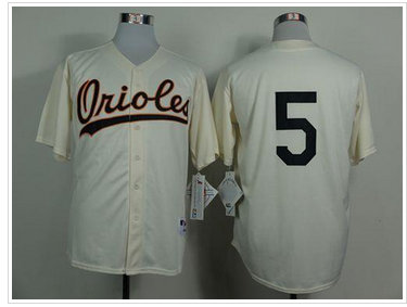 Baltimore Orioles #5 Brooks Robinson Cream 1954 Turn Back The Clock Stitched Baseball Jersey