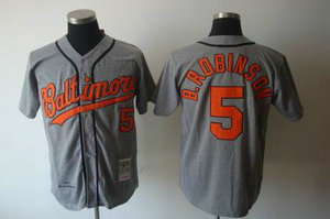 Baltimore Orioles 5 Brooks Robinson mitchellandness grey Jersey Baltimore Orioles 5 Brooks Robinson mitchellandness grey Jersey