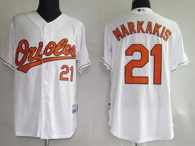 MLB Jerseys baltimore orioles 21# Markakis White