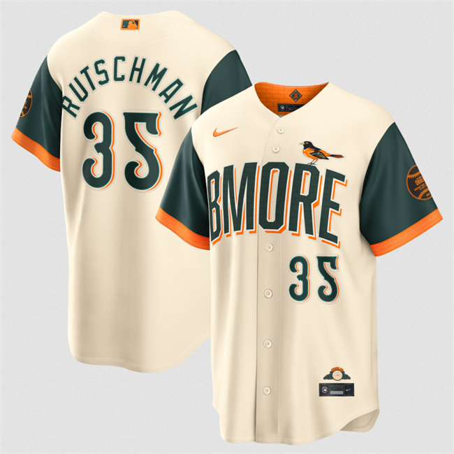 Men's Baltimore Orioles #35 Adley Rutschman Natural 2026 City Connect Stadium Stitched Baseball Jersey