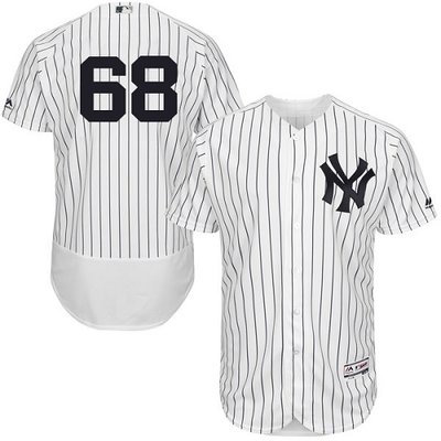 Yankees #68 Dellin Betances White Strip Flexbase Authentic Collection Stitched MLB Jersey Yankees #68 Dellin Betances White Strip Flexbase Authentic Collection Stitched MLB Jersey