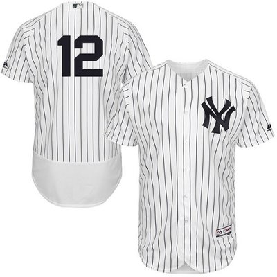 Yankees #12 Chase Headley White Strip Flexbase Authentic Collection Stitched MLB Jersey Yankees #12 Chase Headley White Strip Flexbase Authentic Collection Stitched MLB Jersey