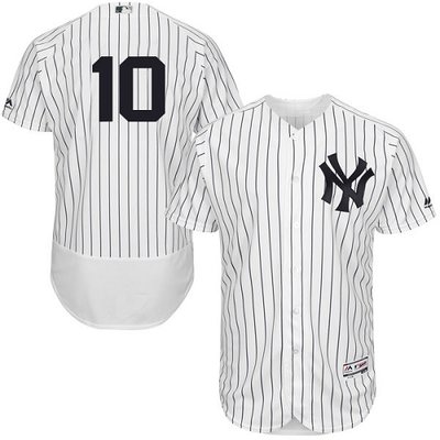 Yankees #10 Phil Rizzuto White Strip Flexbase Authentic Collection Stitched MLB Jersey