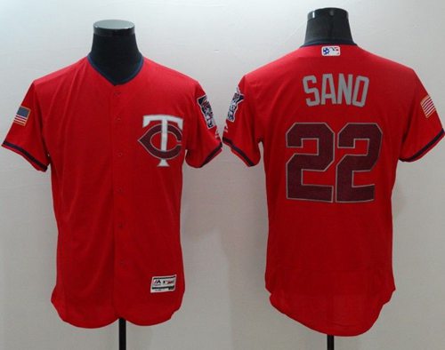 Twins #22 Miguel Sano Red Fashion Stars & Stripes Flexbase Authentic Stitched MLB Jersey Twins #22 Miguel Sano Red Fashion Stars & Stripes Flexbase Authentic Stitched MLB Jersey