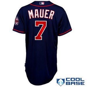 Minnesota-Twins-7-Mauer-Blue-Cool base-Jerseys Minnesota-Twins-7-Mauer-Blue-Cool base-Jerseys