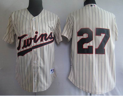 MLB Jerseys Minnesota Twins 27# cream
