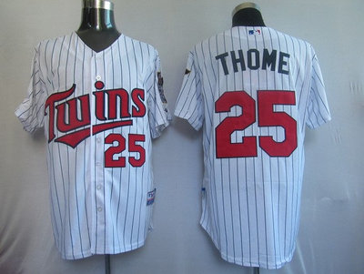MLB Jerseys Minnesota Twins 25# Thome White MLB Jerseys Minnesota Twins 25# Thome White