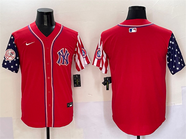 Men's New York Yankees Blank Red American Style Limited Stitched Baseball Jersey Men's New York Yankees Blank Red American Style Limited Stitched Baseball Jersey