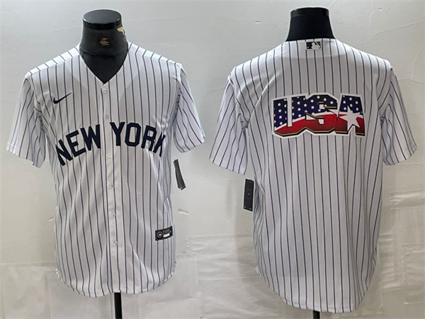 Men's New York Yankees Team Big Logo White Cool Base Stitched Baseball Jersey 3 Men's New York Yankees Team Big Logo White Cool Base Stitched Baseball Jersey 3