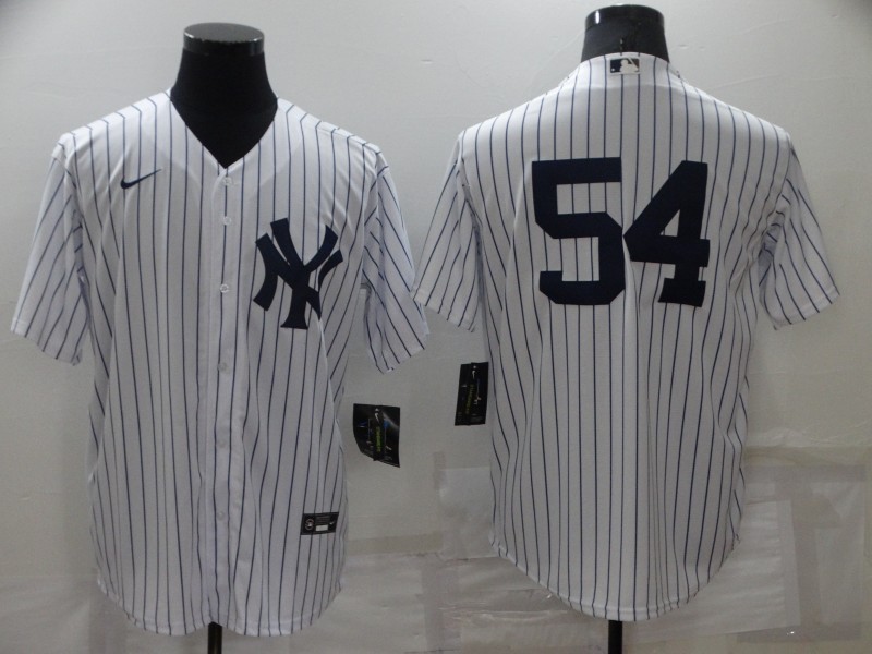 Men's New York Yankees #54 Aroldis Chapman White Cool Base Stitched Baseball Jersey Men's New York Yankees #54 Aroldis Chapman White Cool Base Stitched Baseball Jersey