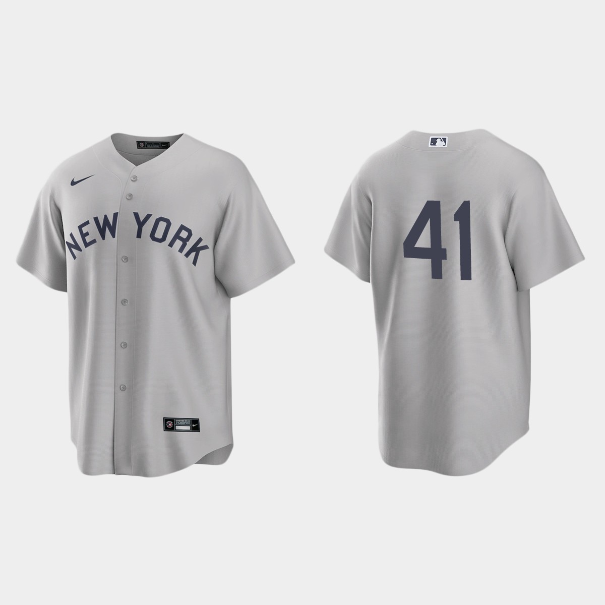 New York Yankees #41 Miguel Andujar Men's Nike Gray 2021 Field of Dreams Game MLB Jersey New York Yankees #41 Miguel Andujar Men's Nike Gray 2021 Field of Dreams Game MLB Jersey