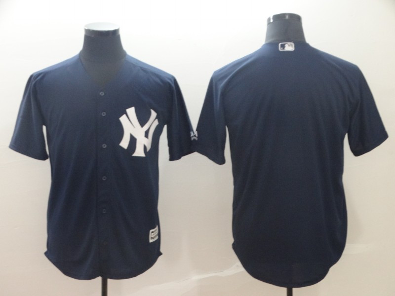 Yankees Blank Navy Cool Base Jersey Yankees Blank Navy Cool Base Jersey
