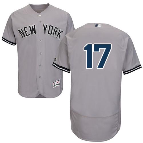 Yankees #17 Matt Holliday Grey Flexbase Authentic Collection Stitched MLB Jersey Yankees #17 Matt Holliday Grey Flexbase Authentic Collection Stitched MLB Jersey