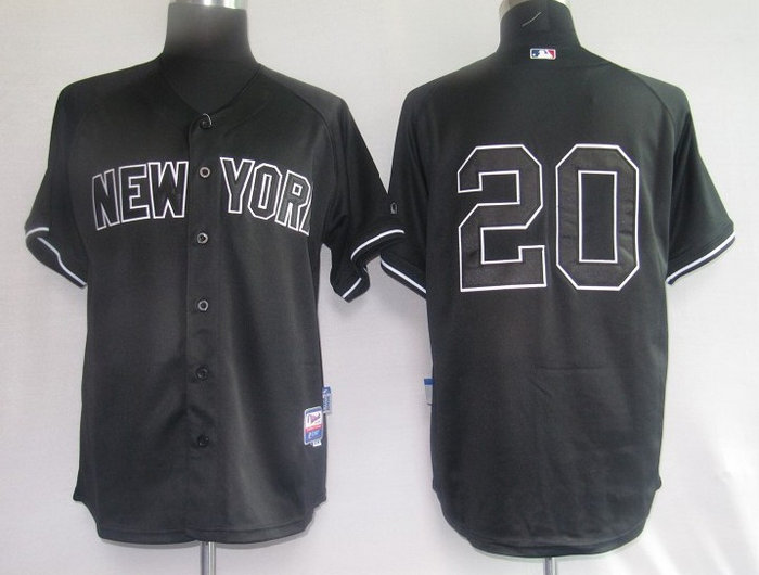 New York Yankees 20 Posada Black Jerseys New York Yankees 20 Posada Black Jerseys