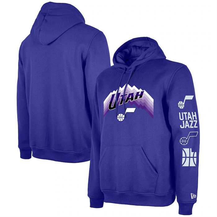 Men's Utah Jazz Purple 2023 24 City Edition Pullover Hoodie