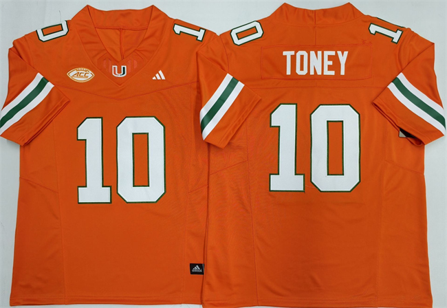 Men's Miami Hurricanes #10 Malachi Toney Orange F.U.S.E. 2026Stitched Football Jersey Men's Miami Hurricanes #10 Malachi Toney Orange F.U.S.E. 2026Stitched Football Jersey