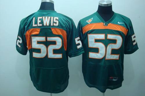 Hurricanes #52 Ray Lewis Green Stitched NCAA Jerseys Hurricanes #52 Ray Lewis Green Stitched NCAA Jerseys
