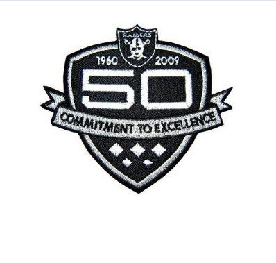 Stitched Oakland Raiders 50th Anniversary Jersey Patch