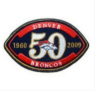 Stitched Denver Broncos 50th Anniversary Jersey Patch Stitched Denver Broncos 50th Anniversary Jersey Patch