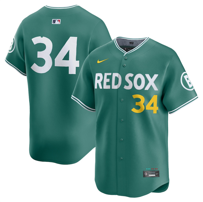 Men's Boston Red Sox #34 David Ortiz Green 2025 City Connect Limited Stitched Baseball Jersey Men's Boston Red Sox #34 David Ortiz Green 2025 City Connect Limited Stitched Baseball Jersey