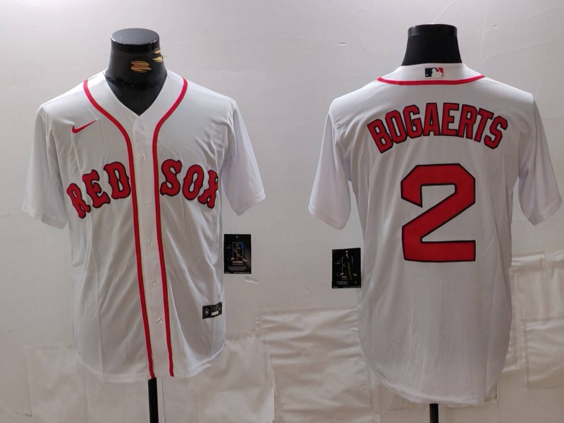 Men's Boston Red Sox #2 Xander Bogaerts White Stitched Baseball Jersey Men's Boston Red Sox #2 Xander Bogaerts White Stitched Baseball Jersey