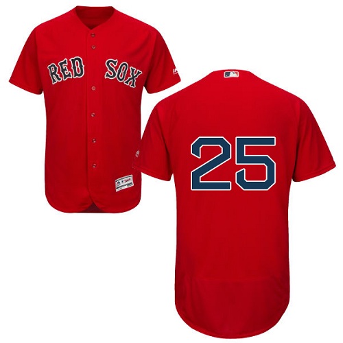 Red Sox #25 Jackie Bradley Jr Red Flexbase Authentic Collection Stitched MLB Jersey Red Sox #25 Jackie Bradley Jr Red Flexbase Authentic Collection Stitched MLB Jersey