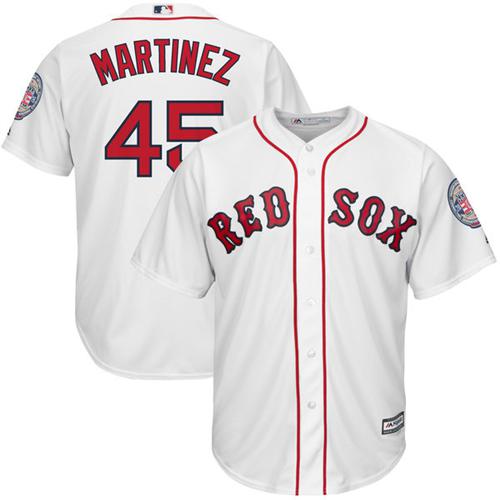 Red Sox #45 Pedro Martinez White New Cool Base Cooperstown Stitched MLB Jersey Red Sox #45 Pedro Martinez White New Cool Base Cooperstown Stitched MLB Jersey