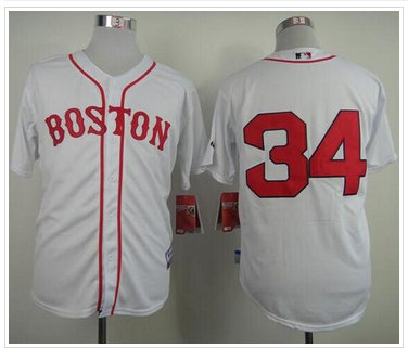Boston Red Sox #34 David Ortiz White Stitched Baseball Jersey