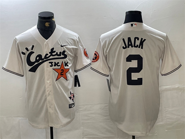 Men's Houston Astros #2 Alex Bregman Cream Cactus Jack Vapor Premier Limited Stitched Baseball Jersey Men's Houston Astros #2 Alex Bregman Cream Cactus Jack Vapor Premier Limited Stitched Baseball Jersey