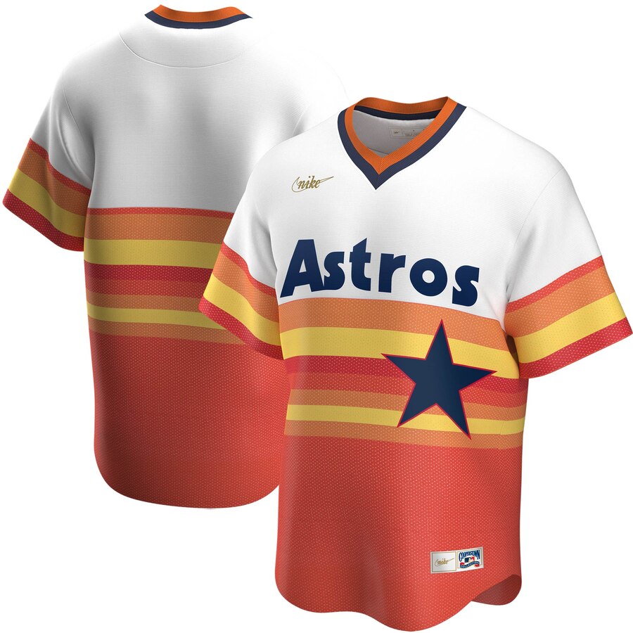 Houston Astros Nike Home Cooperstown Collection Team MLB Jersey White Houston Astros Nike Home Cooperstown Collection Team MLB Jersey White