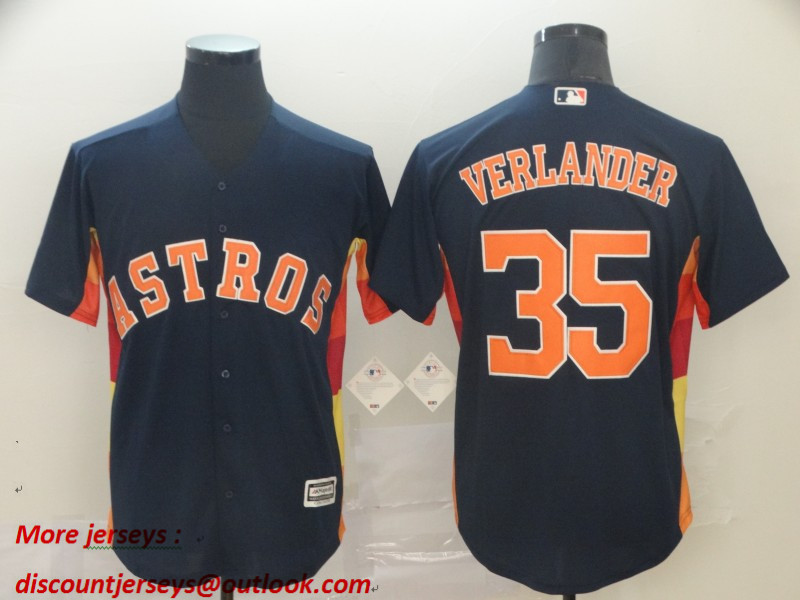 Astros 35 Justin Verlander Navy Cool Base Jersey Astros 35 Justin Verlander Navy Cool Base Jersey