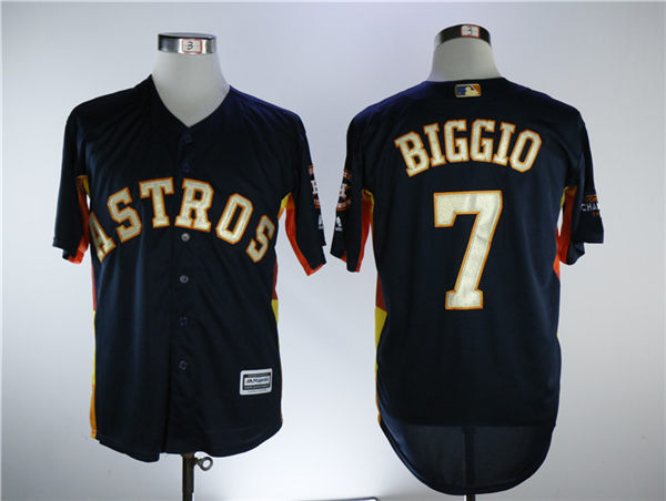 Men's Houston Astros #7 Craig Biggio Navy Blue New Gold Program Flexbase Stitched MLB Jersey Men's Houston Astros #7 Craig Biggio Navy Blue New Gold Program Flexbase Stitched MLB Jersey