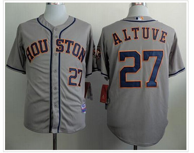 Houston Astros #27 Jose Altuve Grey Cool Base Stitched Baseball Jersey Houston Astros #27 Jose Altuve Grey Cool Base Stitched Baseball Jersey