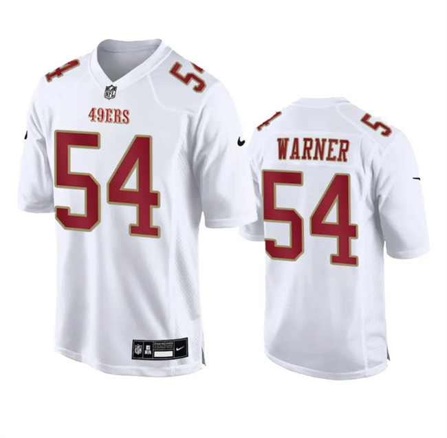 Men's San Francisco 49ers #54 Fred Warner White Fashion Vapor Untouchable Limited Stitched Football Jersey Men's San Francisco 49ers #54 Fred Warner White Fashion Vapor Untouchable Limited Stitched Football Jersey