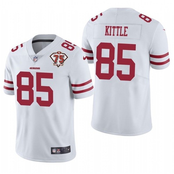 Nike 49ers 85 George Kittle White 75th Anniversary Vapor Untouchable Limited Jersey Nike 49ers 85 George Kittle White 75th Anniversary Vapor Untouchable Limited Jersey
