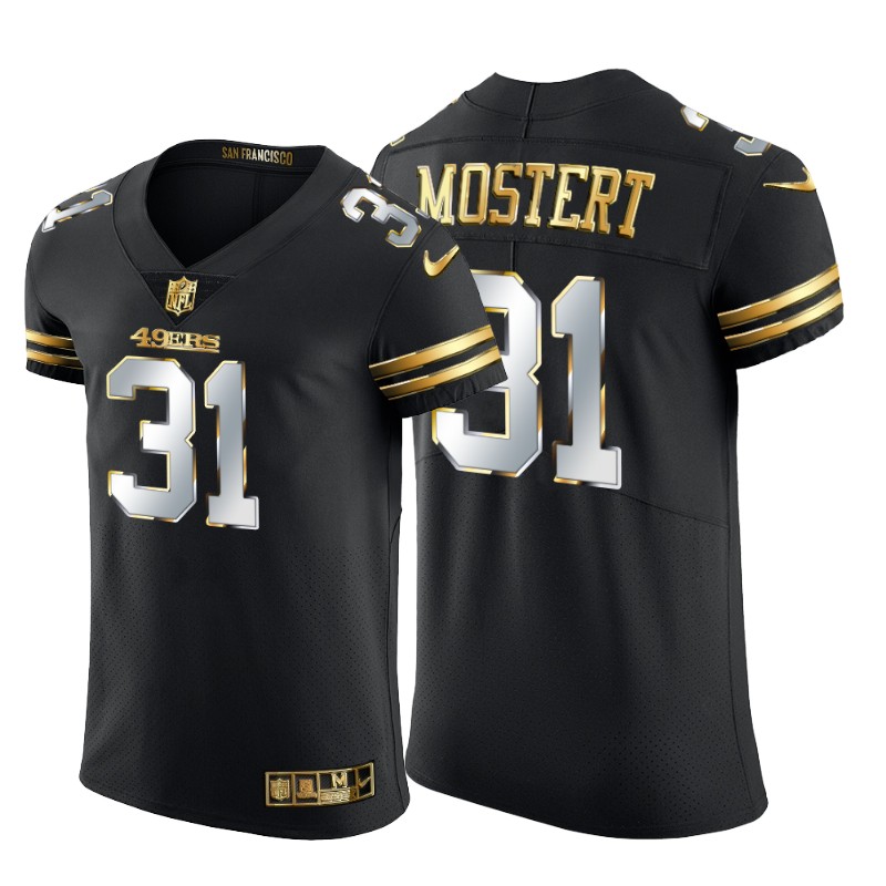 San Francisco 49ers #31 Raheem Mostert Men's Nike Black Edition Vapor Untouchable Elite NFL Jersey San Francisco 49ers #31 Raheem Mostert Men's Nike Black Edition Vapor Untouchable Elite NFL Jersey