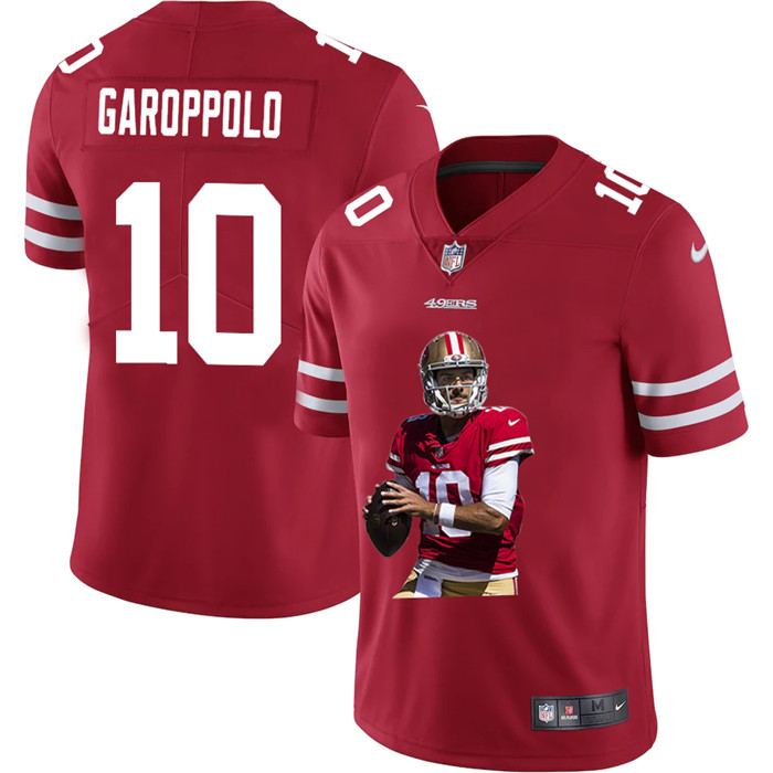 San Francisco 49ers #10 Jimmy Garoppolo Men's Nike Player Signature Moves Vapor Limited NFL Jersey Red San Francisco 49ers #10 Jimmy Garoppolo Men's Nike Player Signature Moves Vapor Limited NFL Jersey Red