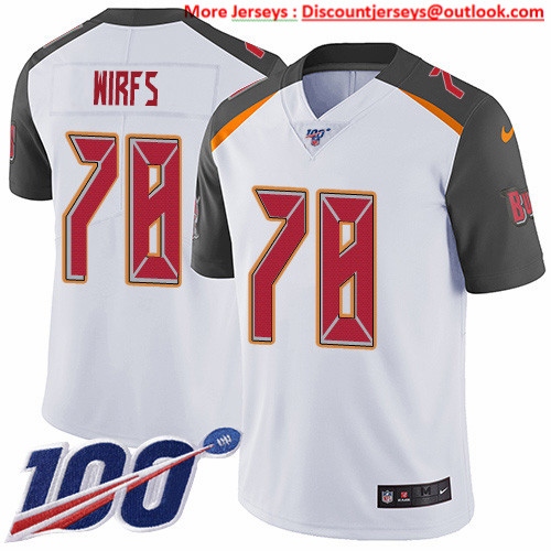 Nike Buccaneers #78 Tristan Wirfs White Men's Stitched NFL 100th Season Vapor Untouchable Limited Jersey